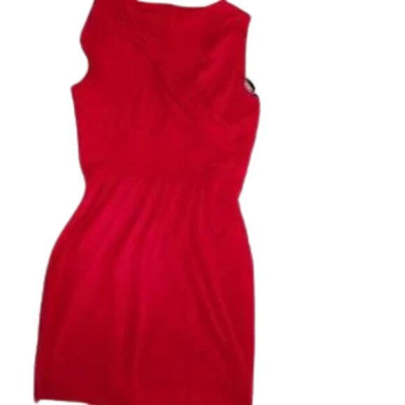 Calvin Klein Women's Size 6 Elegant Red Wrap Style Dress - Picture 2 of 3